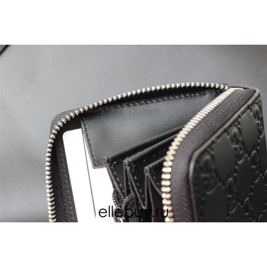 Gucci Signature Wallet, Zipper Closure, Size: 19x9x3cm, Model: 473928