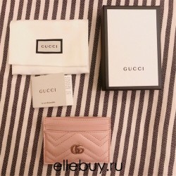 Gucci GG Marmont Card Holder, Pink