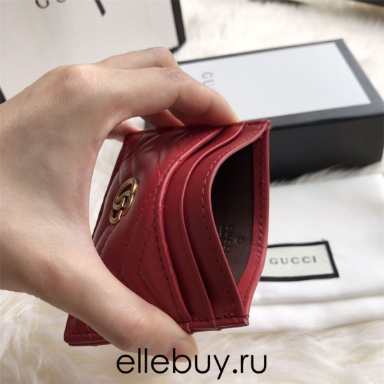 Gucci GG Marmont Card Holder, Red