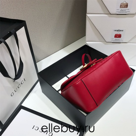 Gucci GG Marmont Mini, 26.5, Red, Model: 498110, Size: 26.5x20x9cm