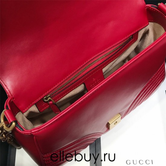 Gucci GG Marmont Mini, 26.5, Red, Model: 498110, Size: 26.5x20x9cm