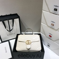 Gucci GG Marmont Mini, 26.5, White, Model: 498110, Size: 26.5x20x9cm