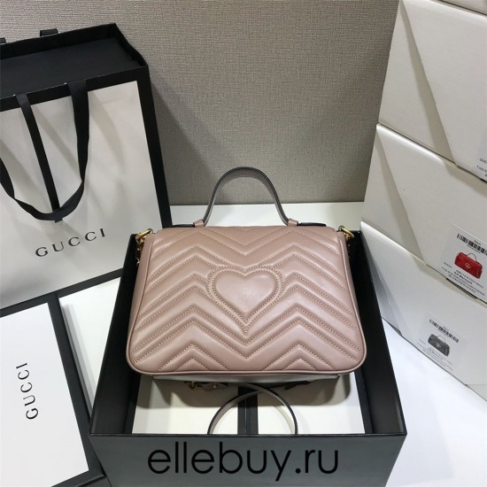 Gucci GG Marmont Mini, 26.5, Pink, Model: 498110, Size: 26.5x20x9cm