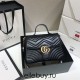 Gucci GG Marmont Mini, 26.5, Black, Model: 498110, Size: 26.5x20x9cm