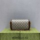 Gucci Horsebit 1955, Baguette, Monogram, Gold, Model: 735178, Size: 24x12x6cm