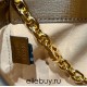 Gucci Horsebit 1955, Baguette, Monogram, Gold, Model: 735178, Size: 24x12x6cm