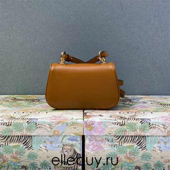 Gucci Blondie, Full Leather, Brown, Small, Model: 698643, Size: 22x13x5.5cm