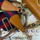 Gucci Blondie, Full Leather, Brown, Small, Model: 698643, Size: 22x13x5.5cm