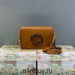 Gucci Blondie, Full Leather, Brown, Large, Model: 699268, Size: 28x16x4cm