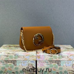 Gucci Blondie, Full Leather, Brown, Large, Model: 699268, Size: 28x16x4cm