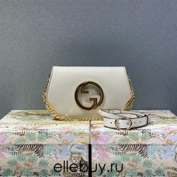 Gucci Blondie, Full Leather, White, Large, Model: 699268, Size: 28x16x4cm