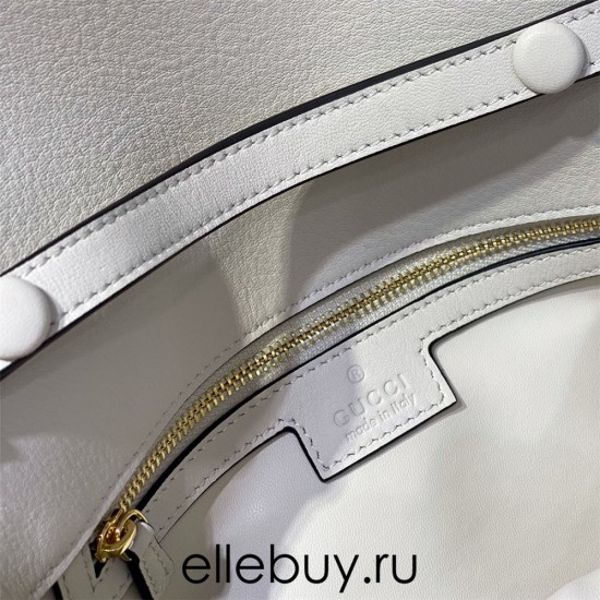 Gucci Blondie, Full Leather, White, Large, Model: 699268, Size: 28x16x4cm