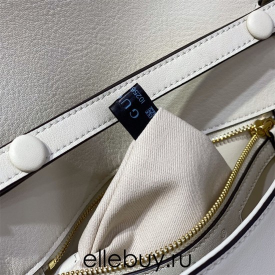 Gucci Blondie, Full Leather, White, Large, Model: 699268, Size: 28x16x4cm