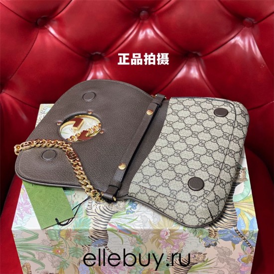 Gucci Blondie, Monogram, Brown, Model: 699268, Size: 28x16x4cm