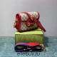 Gucci Horsebit 1955 Mini Bag, Red, Monogram, Model: 658574, Size: 20.5x14.5x5.5cm