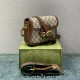 Gucci Horsebit 1955 Mini Bag, Brown, Monogram, Model: 658574, Size: 20.5x14.5x5.5cm