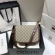 Gucci Horsebit 1955 Medium, 25, Brown, Monogram, Model: 602204, Size: 25x18x8cm