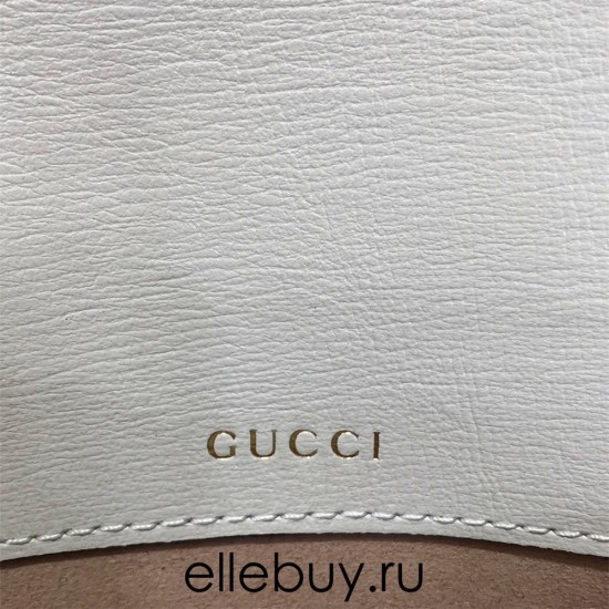 Gucci Horsebit 1955 Medium, 25, White, Full Leather, Model: 602204, Size: 25x18x8cm