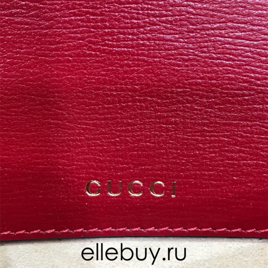 Gucci Horsebit 1955 Medium, 25, Red, Full Leather, Model: 602204, Size: 25x18x8cm