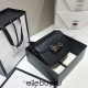 Gucci Horsebit 1955 Medium, 25, Black, Full Leather, Model: 602204, Size: 25x18x8cm