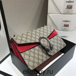 Gucci Dionysus Classic, 28, Monogram, Red, Model: 400249, Size: 28x18x9cm