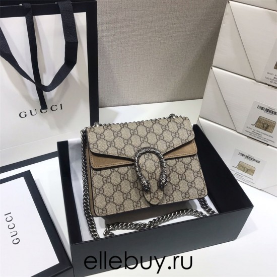 Gucci Dionysus Classic, 20, Monogram, Grey, Model: 421970, Size: 20x15.5x5cm