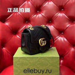 Gucci GG Marmont 2.0, Black, 18cm, Model: 739682, Size: 18x13.5x8cm