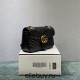 Gucci GG Marmont, 27, Black, Gold Hardware, Model: 443497, Size: 27x15x7cm