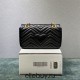 Gucci GG Marmont, 27, Black, Gold Hardware, Model: 443497, Size: 27x15x7cm