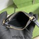 Gucci GG Marmont Card Holder, Black, Gold Hardware, Full Leather, Model: 627064, Size: 10x7.5x1cm