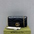 Gucci GG Marmont, Black, 21cm, Model: 751526, Size: 21x12x5cm