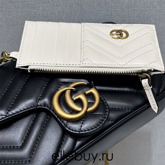 Gucci GG Marmont, Black, 21cm, Model: 751526, Size: 21x12x5cm