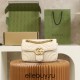 Gucci GG Marmont, 22cm, White, Model: 446744, Size: 22x13x6cm