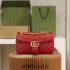 Gucci GG Marmont, 26cm, Red, Model: 443497, Size: 26x15x7cm