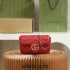 Gucci GG Marmont, 16.5cm, Red, Model: 476433, Size: 16.5x10.2x5.1cm