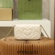 Gucci GG Marmont, 16.5cm, White, Model: 476433, Size: 16.5x10.2x5.1cm