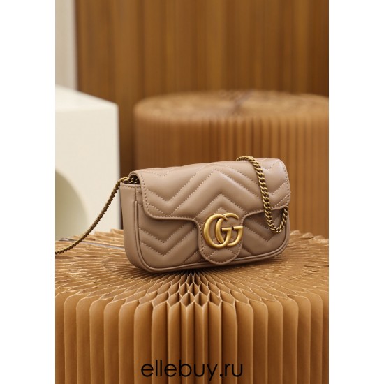 Gucci GG Marmont, 16.5cm, Pink, Model: 476433, Size: 16.5x10.2x5.1cm