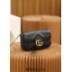 Gucci GG Marmont, 16.5cm, Black, Model: 476433, Size: 16.5x10.2x5.1cm