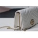 Gucci GG Marmont Mini, 18cm, White, Model: 488426, Size: 18x10.5x4.5cm