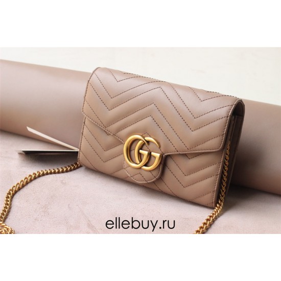 Gucci GG Marmont Mini, 20cm, Pink, Model: 474575, Size: 20x13x6cm