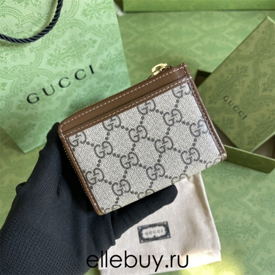 Gucci 1955 Horsebit Wallet, Brown, Monogram, Model: 644459, Size: 11x9x2.5cm