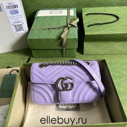 Gucci GG Marmont, Purple, 23cm, Model: 446744, Size: 23x14x6cm