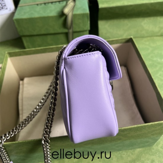 Gucci GG Marmont, Purple, 23cm, Model: 446744, Size: 23x14x6cm