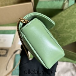 Gucci GG Marmont, Green, 16.5cm, Model: 476433, Size: 16.5x10.2x5.1cm