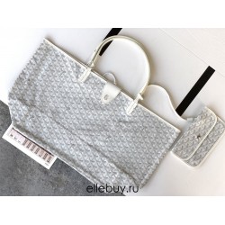 Goyard St Louis Tote Medium White PM34 34x28x15cm