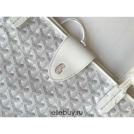 Goyard St Louis Tote Medium White PM34 34x28x15cm