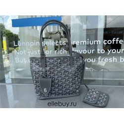 Goyard St Louis Tote Mini Dark Gray 29x20x10cm