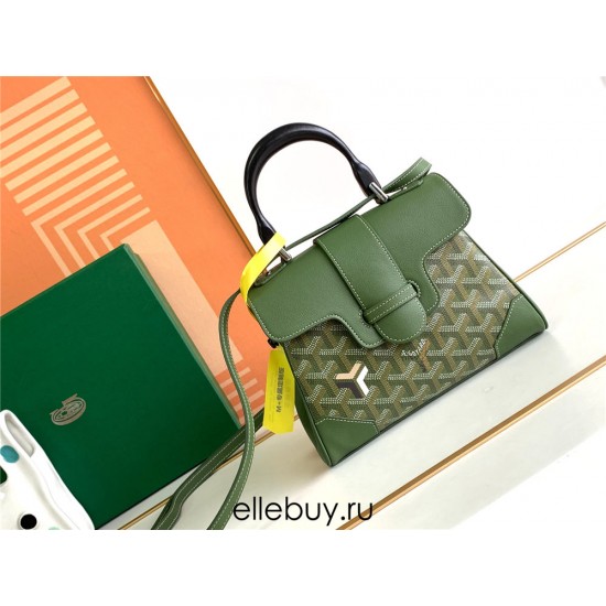 Goyard Saigon Saïgon Mini 21 Green Size: 21x14x8.5cm