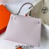 Hermes Hermès Kelly 25cm Epsom 09 Dreamy Pink Purple Waxed Thread Silver Hardware Hand-Stitched