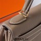 Hermes Hermès Kelly 28cm Togo Ck18 Elephant Grey Waxed Thread Gold Hardware Hand-Stitched